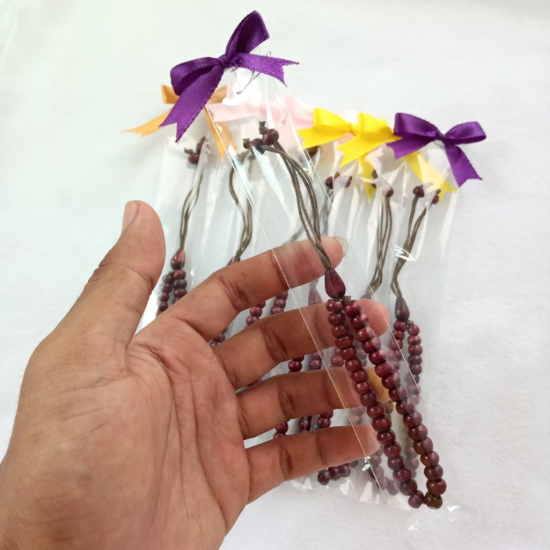 Souvenir Cantik Gelang Kayu 33 Butir, Souvenir Pernikahan, Hajatan, Oleh- Oleh Haji Dan Umrah