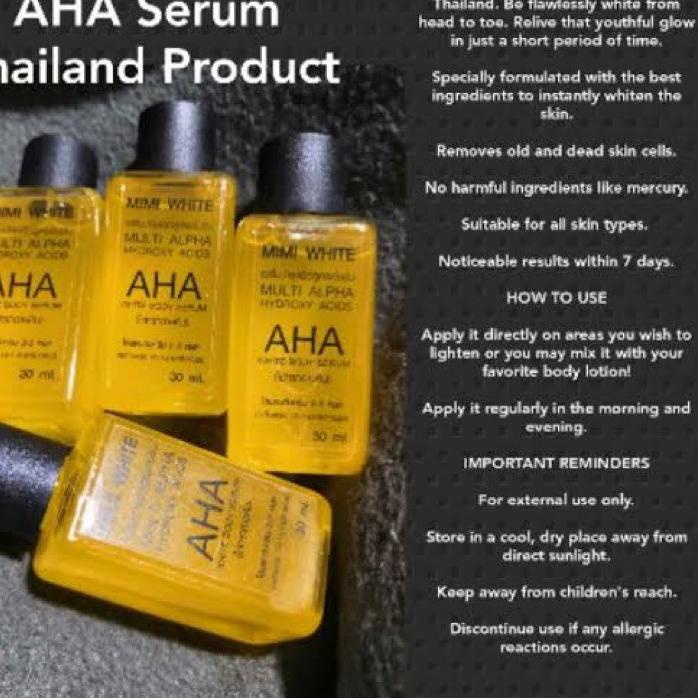 ☀ {LOT TERBARU} AHA MIMI WHITE SERUM / MIMI WHITE AHA WHITENING SERUM / AHA LOTION ➹