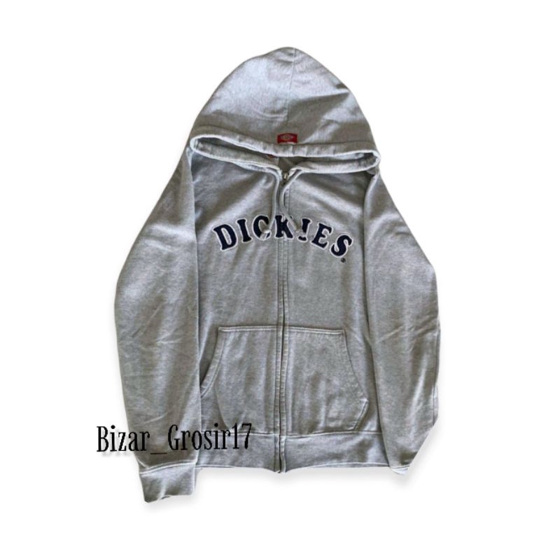 Jaket sweater jumper zipper  hoodie DIKIES HITAM SICE:M