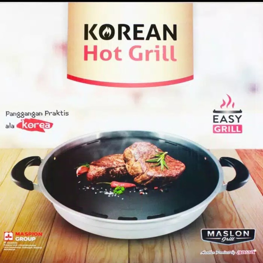 Maspion Korean Hot Grill Non Stick 33 cm/Pemanggang Korean BBQ Anti Lengket