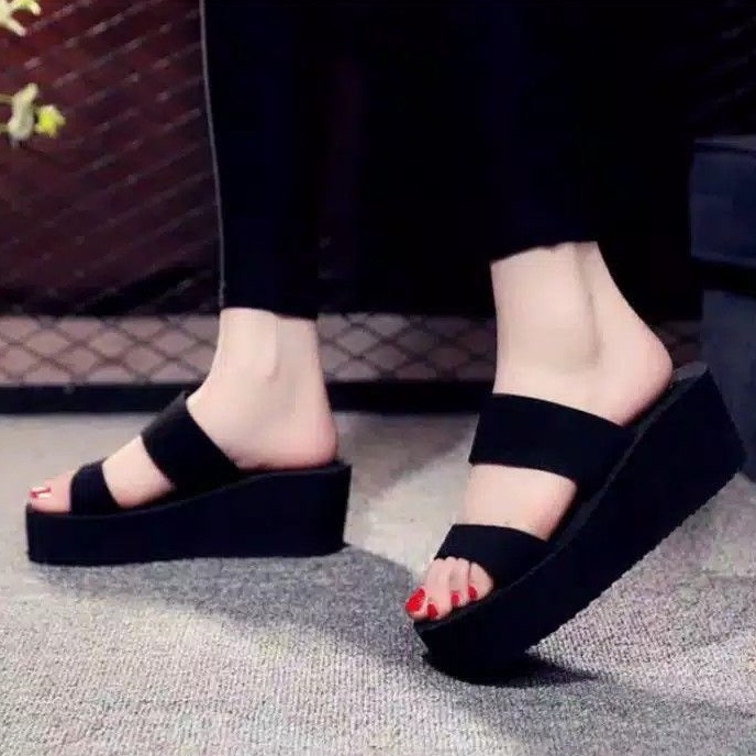 Sandal Wedges Beludru Ban Dua | Wedges Ban Dua