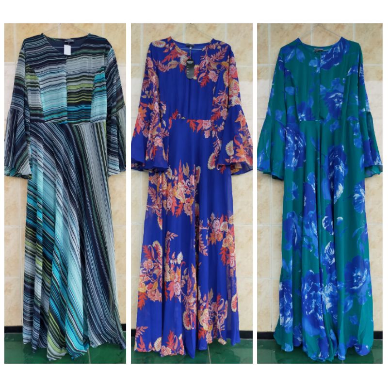 Gamis ceruty babydoll / gamis ceruty murah/ gamis ceruty sakura/ ceruty bunga