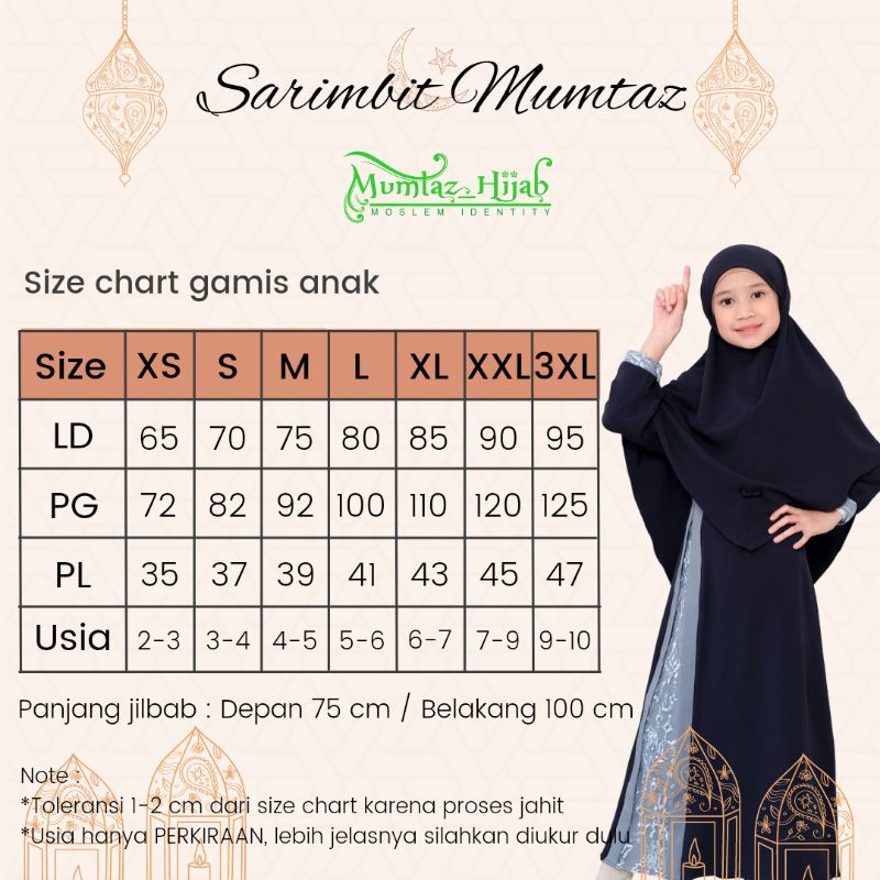 GAMIS ANAK / COUPLE MUMTAZ HIJAB / SARIMBIT