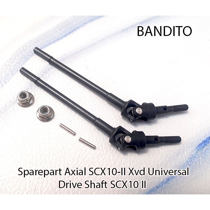 Bandito Sparepart Axial SCX10-II Xvd Universal Drive Shaft As Roda Depan SCX10 II
