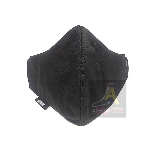 12 pcs- MASKER KAIN ERLOOP 3PLY TALI STOPER POLOS HITAM premium/ MASKER DISTRO/MASKER KEKINIAN POLOS HITAM/MASKER KAIN HITAM