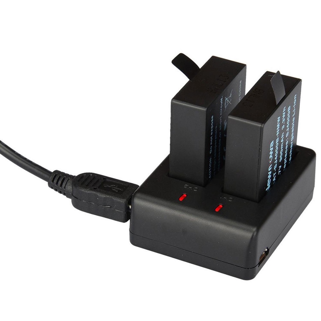 Dual Battery Charger SJCAM SJ4000 SJ5000 SJ6000 M10 AX-SJ4000C