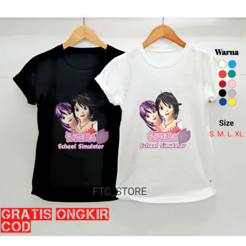 KAOS ANAK SAKURA SCHOOL SIMULATOR/BAJU ANAK SAKURA/BAJU KAOS DISTRO/BAJU KAOS ANAK PEREMPUAN 1-10 TA