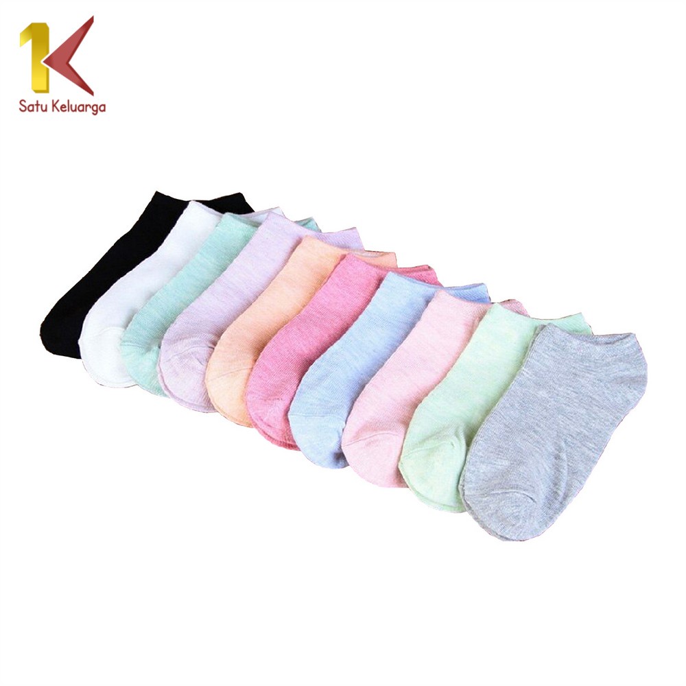 Satu Keluarga Kaos Kaki Semata P59 Kaos Kaki Polos Kaus Kaki Wanita Kaos Kaki Ankle Dewasa-1