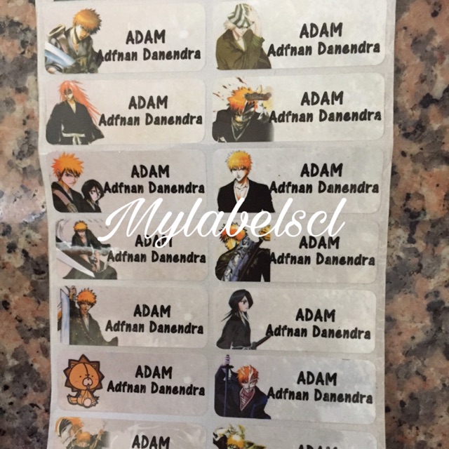 

Stiker Label Nama Name Sticker Bleach Shinagami anime waterproof anti air anti sobek