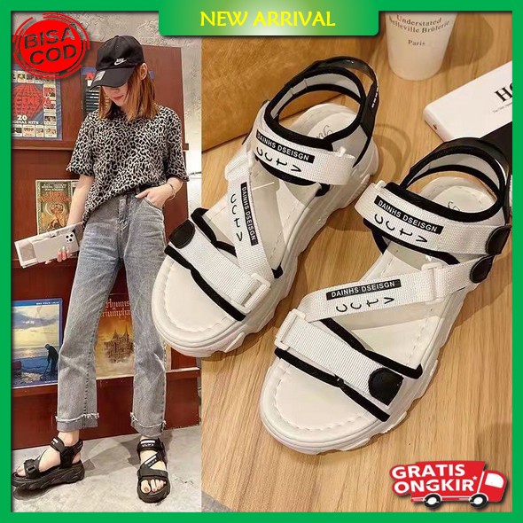 Sandals Wedges Pesta Wanita  F8002 /Sandals 5Cm Wanita  Mewah DC35 Fress Box Sepatu Sandal Wanita Ns