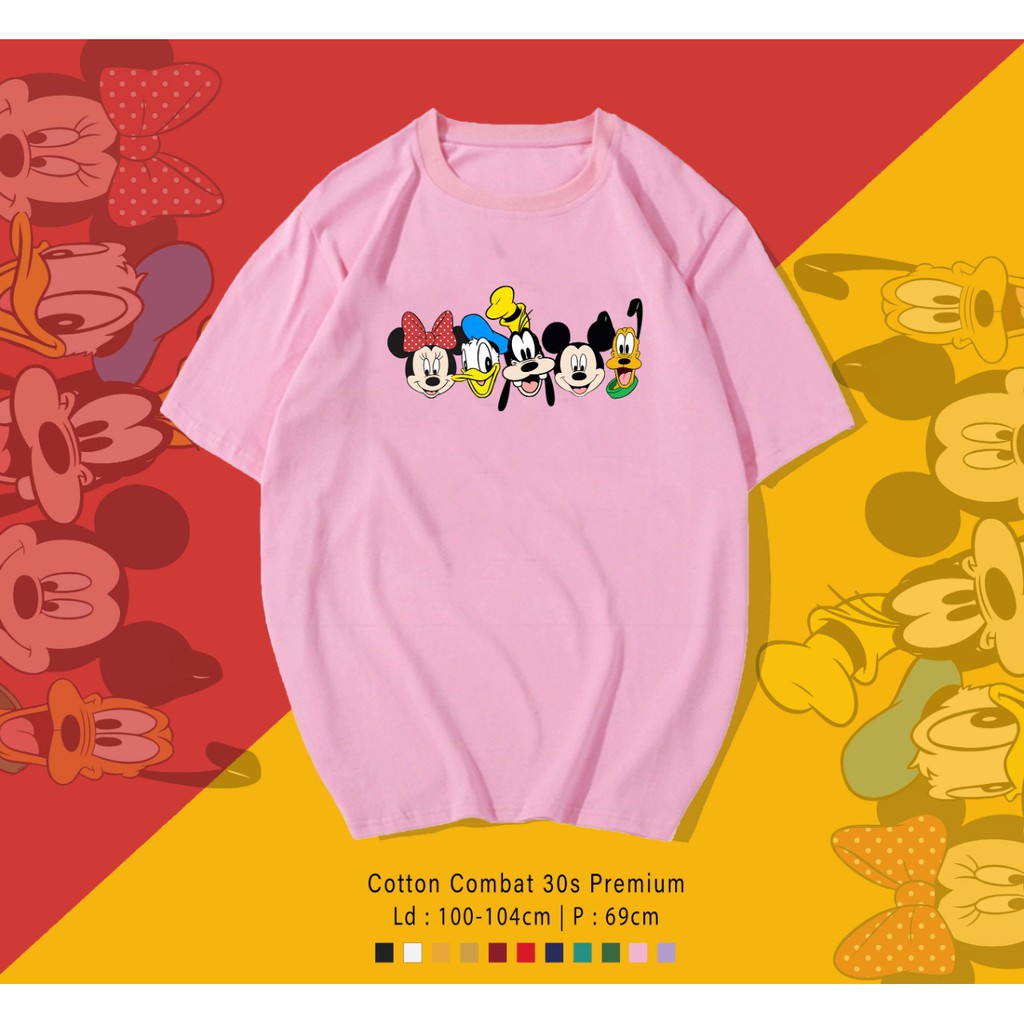 MICKEY FAMILY / TERMURAH BAJU KAOS KATUN WANITA/ PRIA UNISEX LENGAN PENDEK / TUMBLR TEE /  OVERSIZE