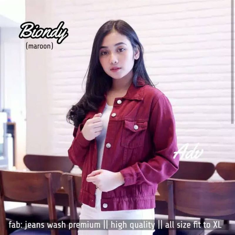 Jaket Biondy Wanita / Jaket Jeans Terlaris