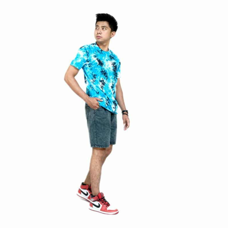 Kaos Tie Dye premium combet tshirt tie die atasan pria atasa wanita motif bercak smoke tiedye surfing abstrak petir smoke tiedie print polos kasual unisex S M L XL