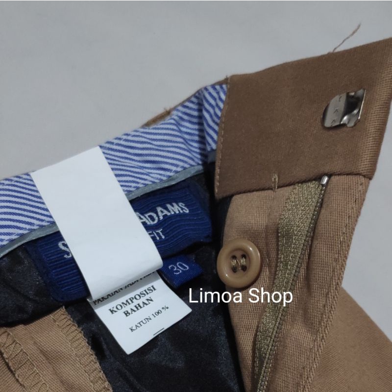 Celana Chino STANLEY ADAMS Khaki Slimfit Bahan Stretch / Melar  SA 22