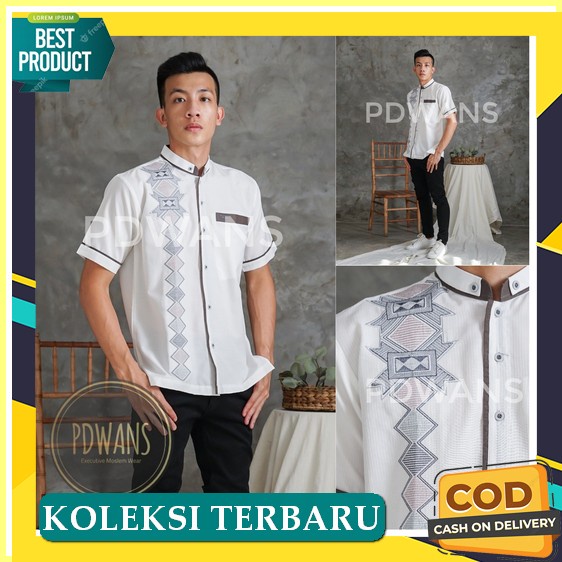Jrj- Baju Koko Katun Lengan Panjang Dewasa Size Standar & Big Size Eceran Grosir Orang Tua Bapak Kok
