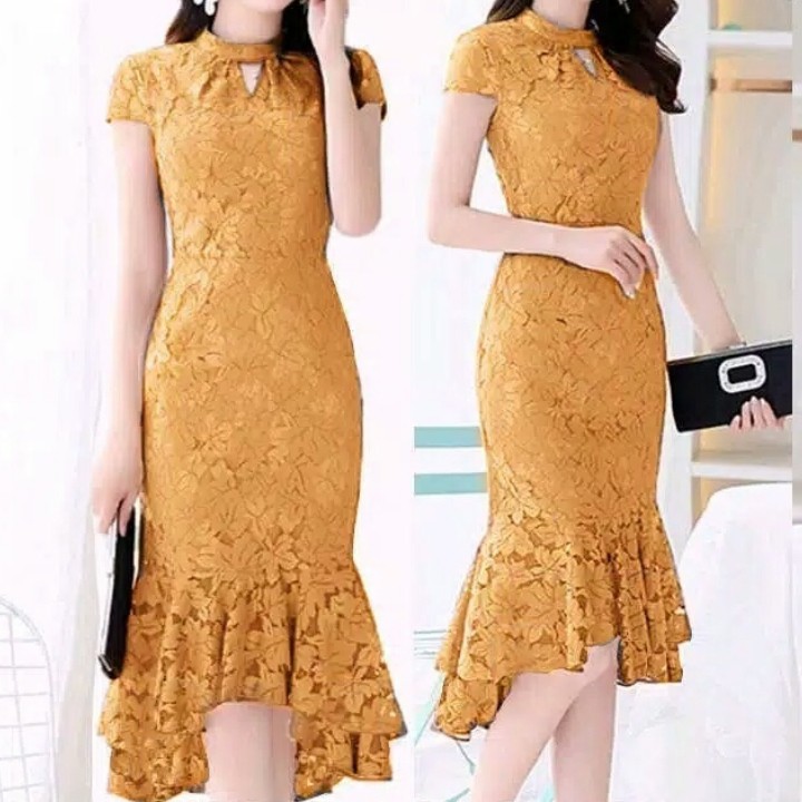 FWG - DRESS SOPHIA / DRESS / DRESS CASUAL BRUKAT / DRESS WANITA / DRESS