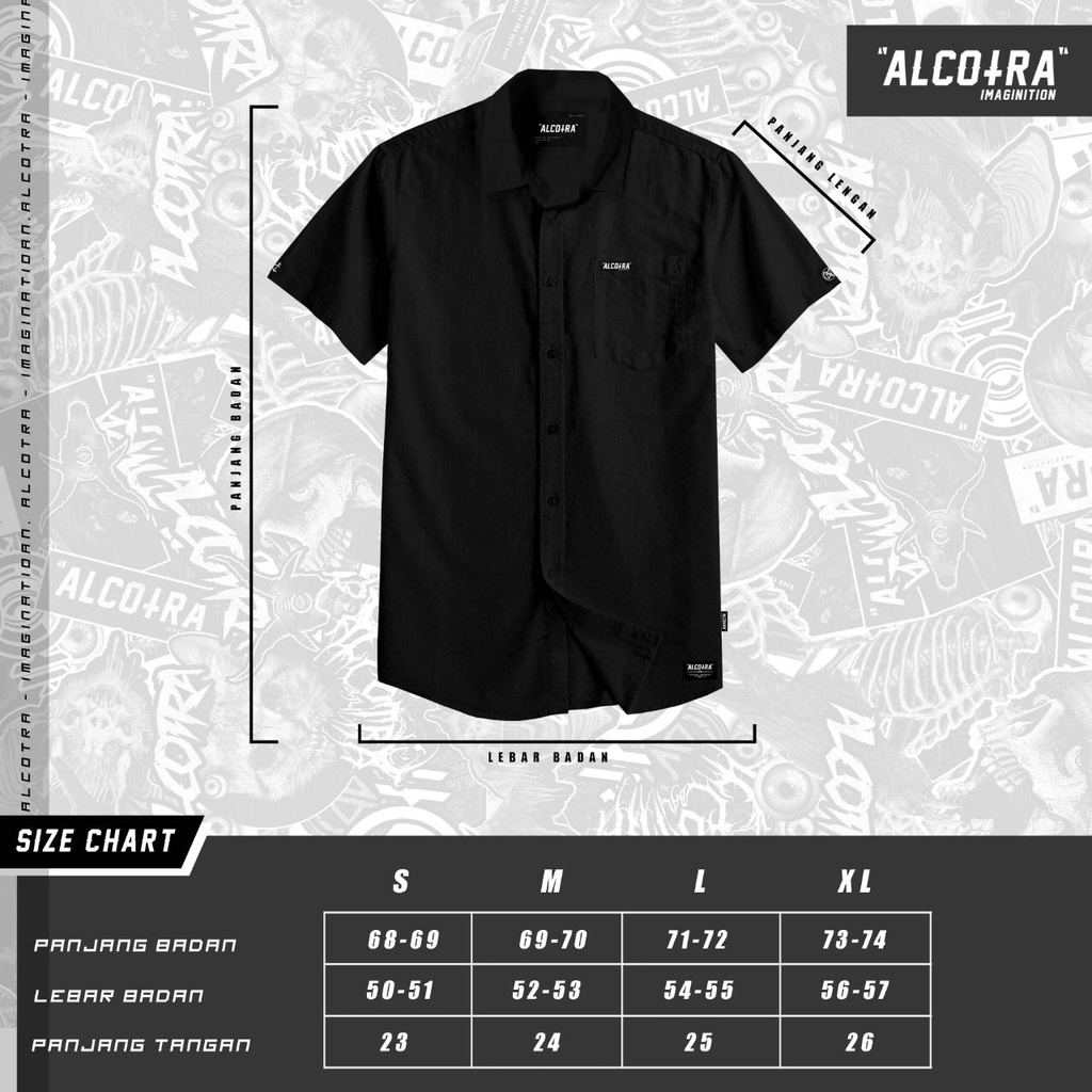 SHIRT BLK TRG // KEMEJA LENGAN PENDEK HITAM BARU