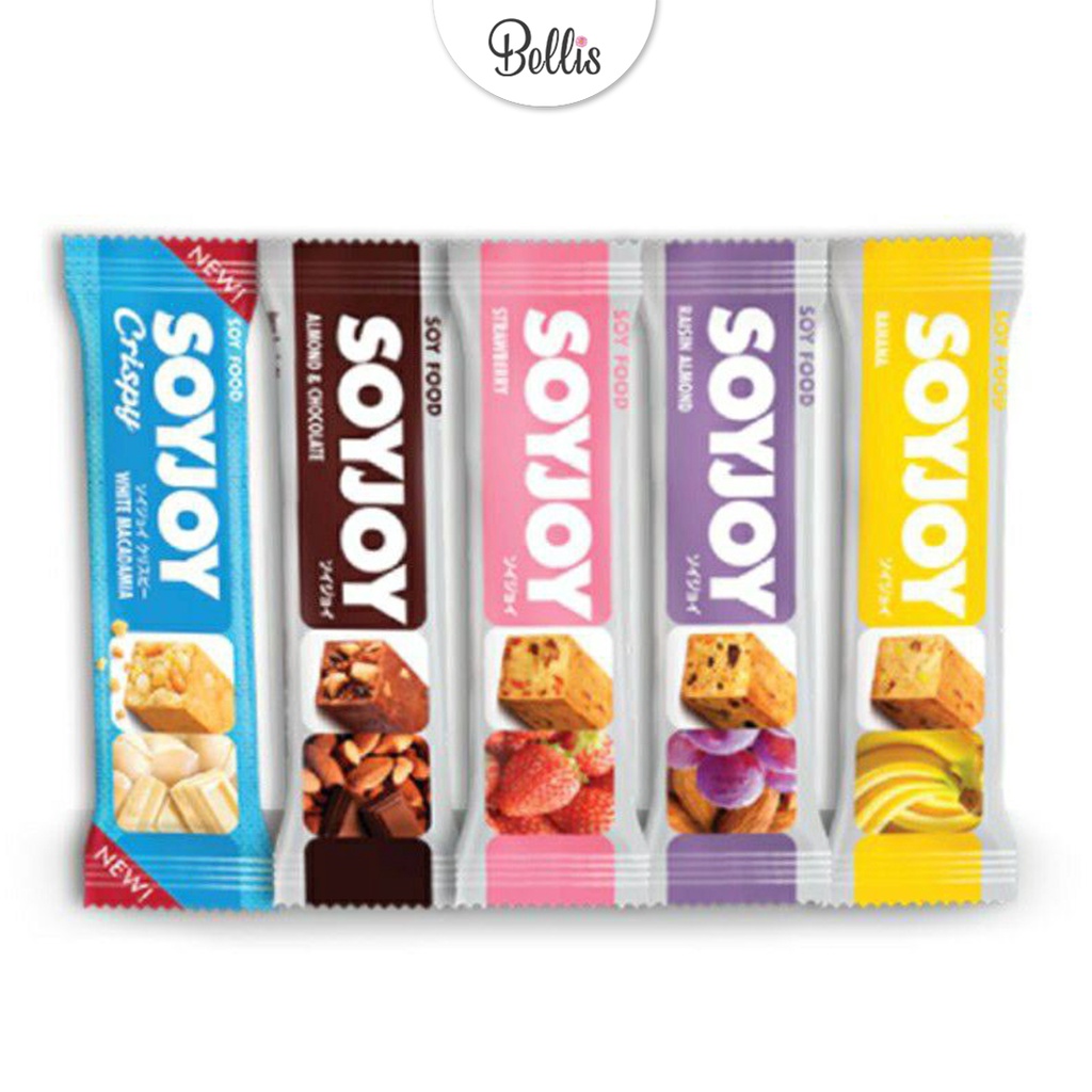 Soyjoy Soy Food Makanan Bar Kedelai Raisin Almond Strawberry Banana  Chocolate