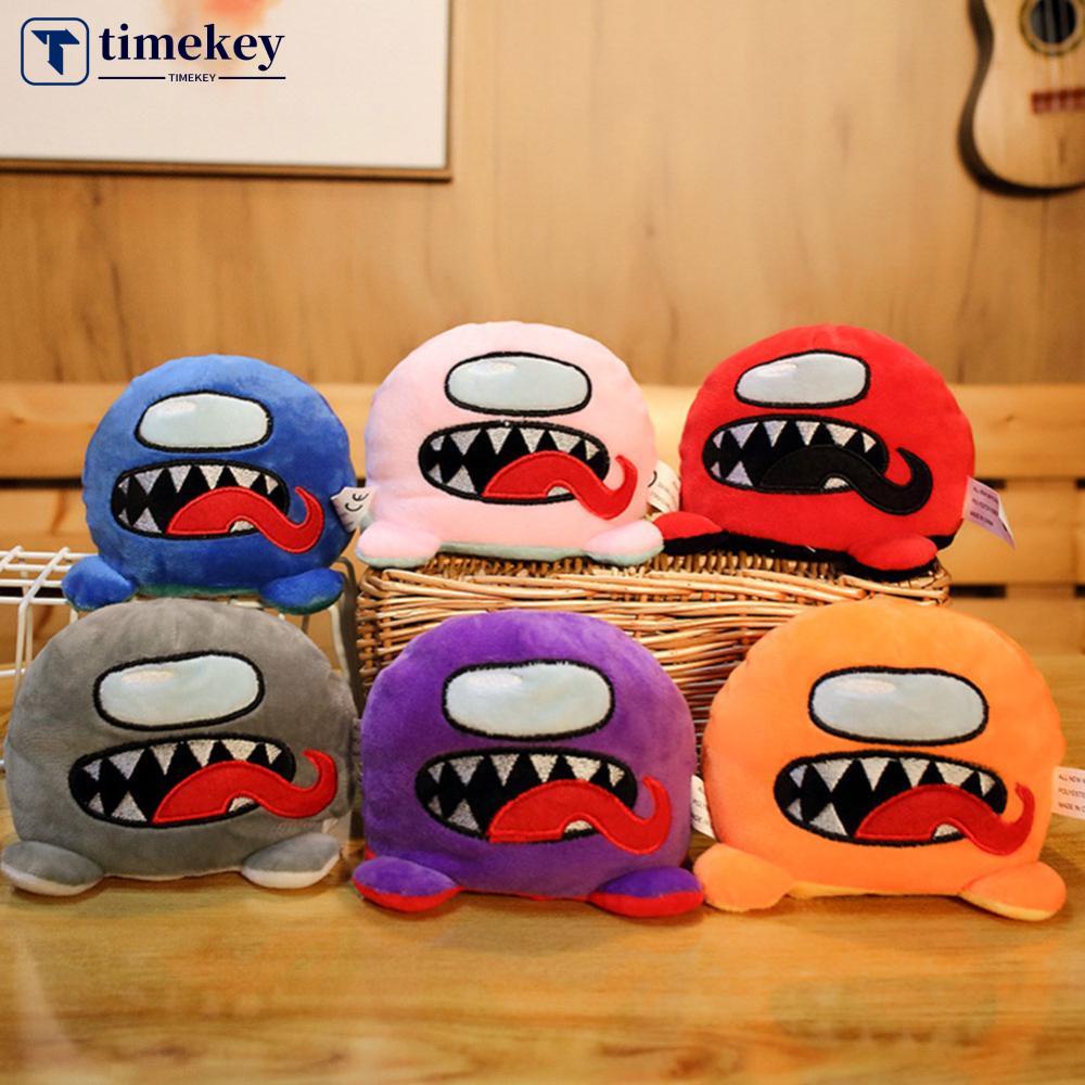 Timekey G6V6 Mainan Boneka Among Us Bahan Plush Lembut Reversible 15cm Untuk Hadiah Ulang Tahun Anak