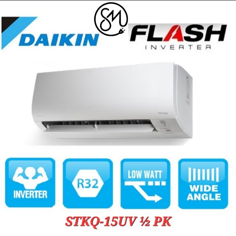 AC Daikin 1/2 PK STKQ-15UV Thailand Flash Inverter 0,5 FTKQ15UVM4