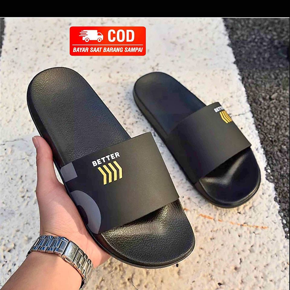 Sandal Karet Flat Better Premium Daily Pria / Sendal Slop Bayar di tempat
