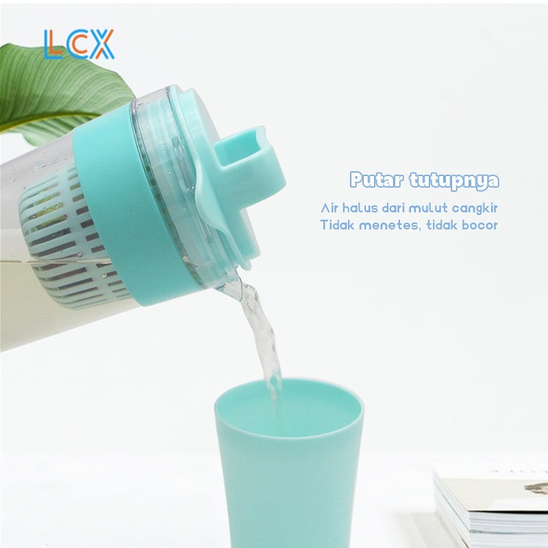 LCX Teko Plastik Tempat Air Minum Teko Gelas Cangkir Isi 5pcs Plastic Pitcher VS-31