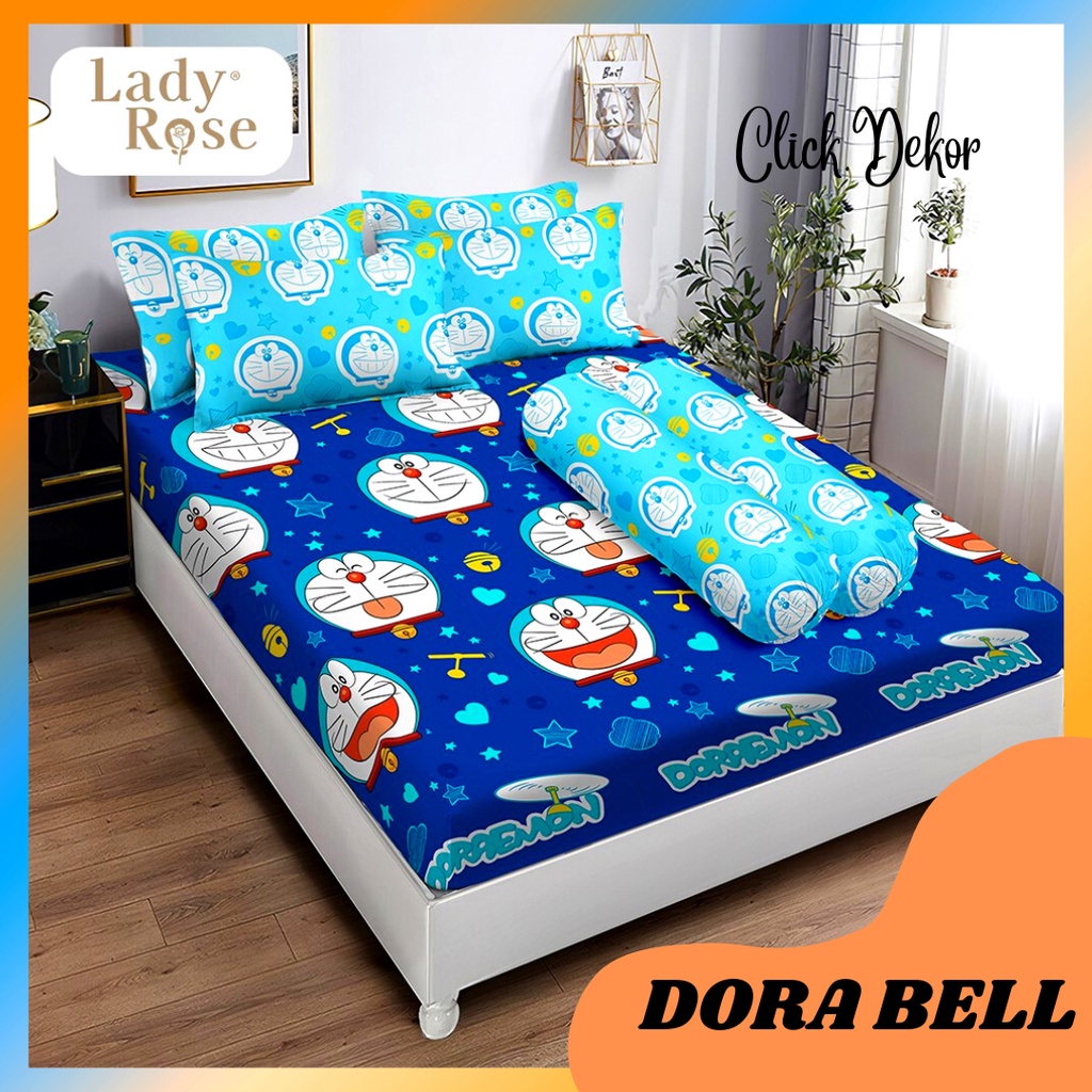 SPREI LADY ROSE 160X200 NO 2 QUEEN DORAEMON BELL SEPRAI MOTIF KARAKTER CANTIK SEPREI LADYROSE LUCU T