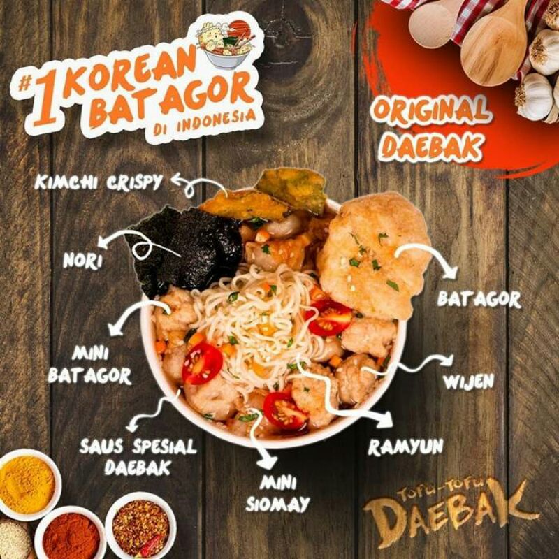 

tofu Daebak batagor instans original daebak-110gr