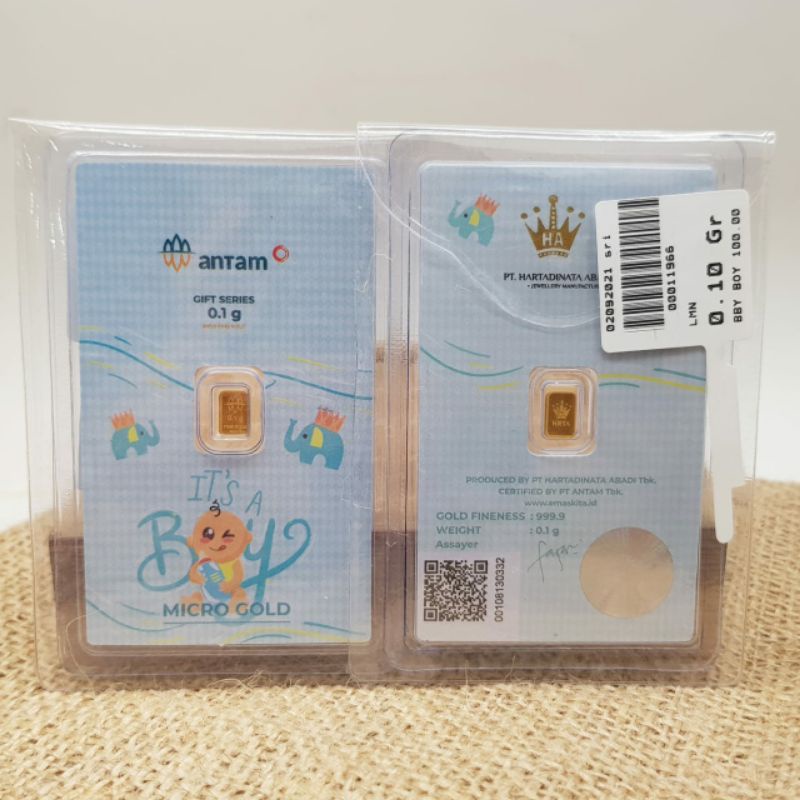 Baby Boy Newborn (Gajah) & Kids Gift | Kado | Hampers | Antam Micro Gold