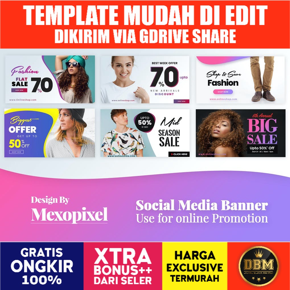 Social Media Banner For Promotional Psd Templates