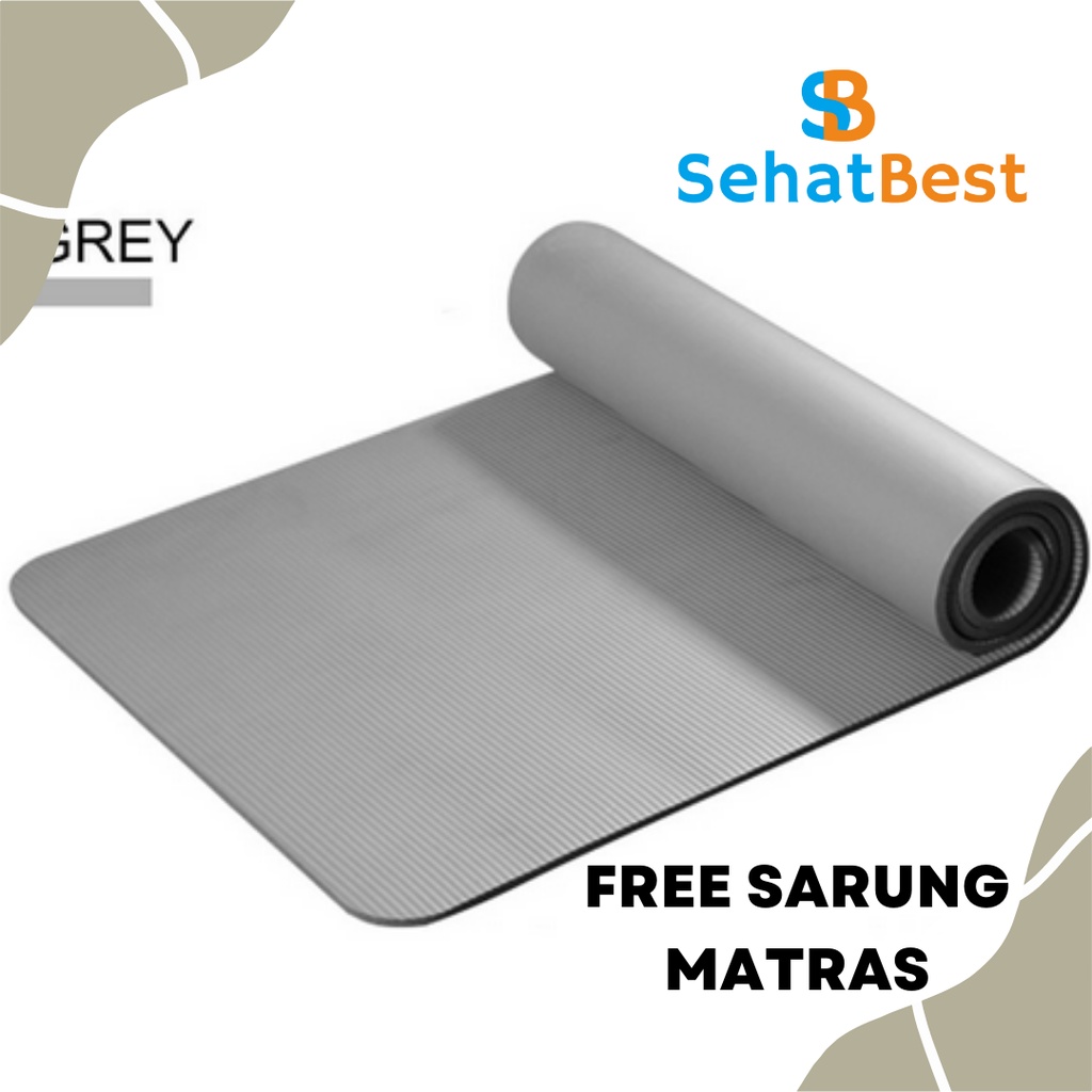 Matras Yoga sudah termasuk sarung  tas jaring Yoga Mat / alas olahraga / alas yoga / karpet yoga / matras senam