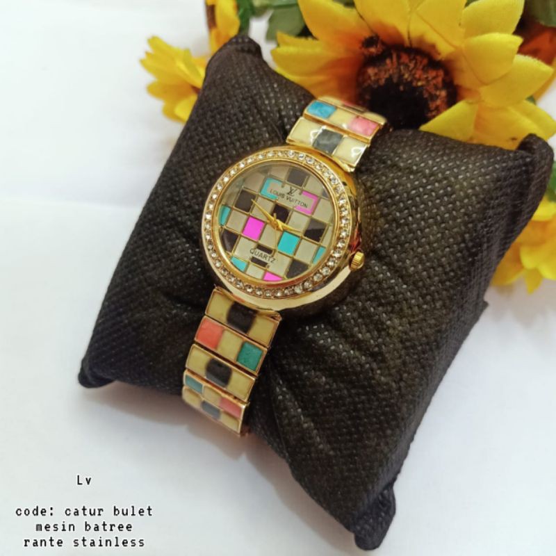 jam tangan wanita mewah LV premium by zellshop