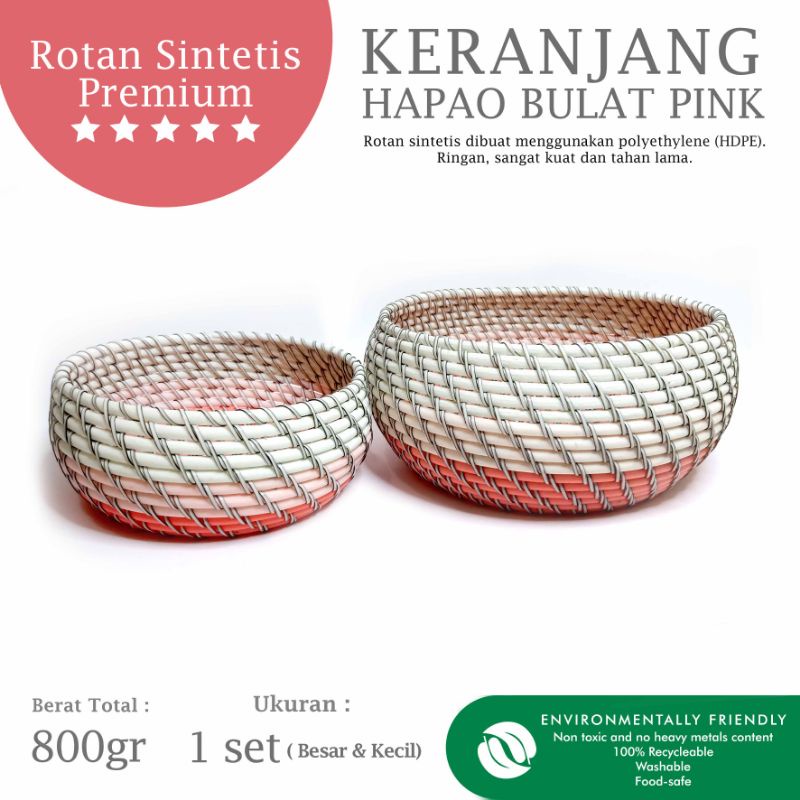 KERANJANG ROTAN SINTETIS SERBAGUNA  FURNITURE DEKORASI RUMAH ESTETIK EKSPOR CUCIAN WADAH