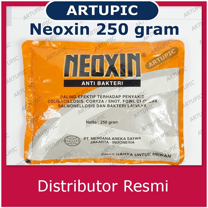 Neoxin 250 gram Obat Hewan Ternak Unggas Ayam OTC Kolera Coli Salmonela Antibakteri Pencernaan