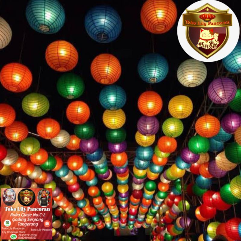 Lampion Warna warni / Lampion gantung / Bola warna warni