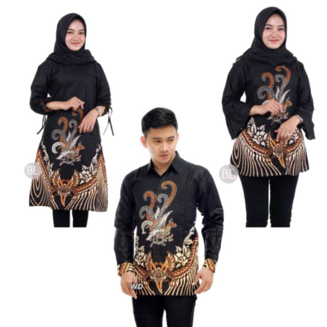 Couple Atasan Batik Pria Wanita Motif Ceker Ayam