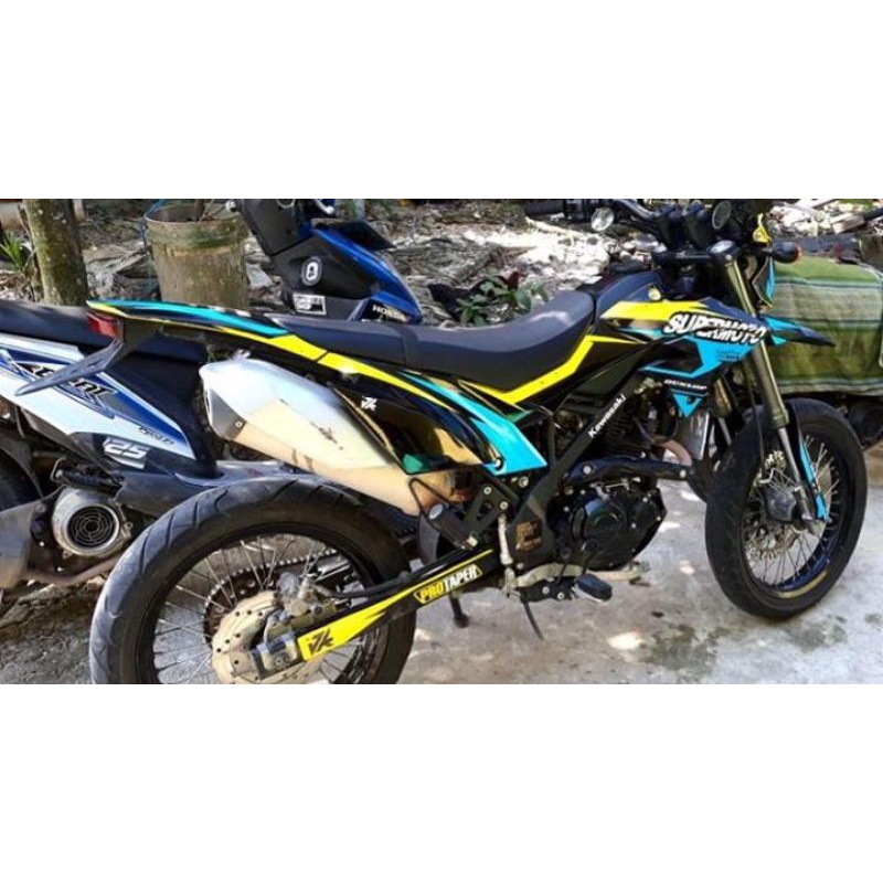 Decal Sticker Klx Bf - dtracker Full Body Hitam Garis