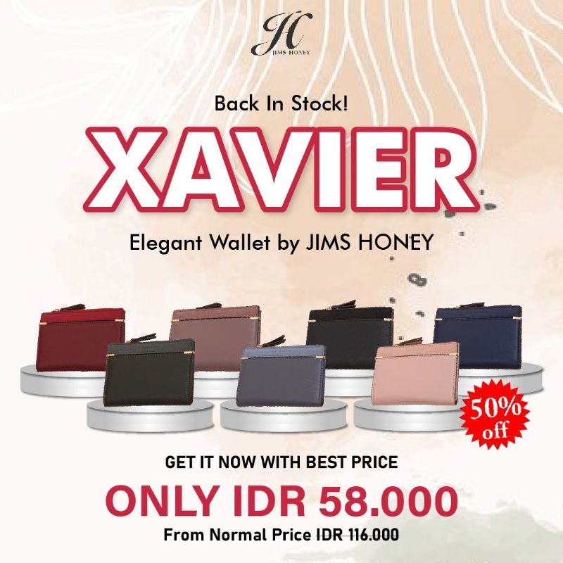JIMS HONEY Xavier Wallet Dompet Mini Tipis Unisex Elegan Jimshoney JH Pria Wanita