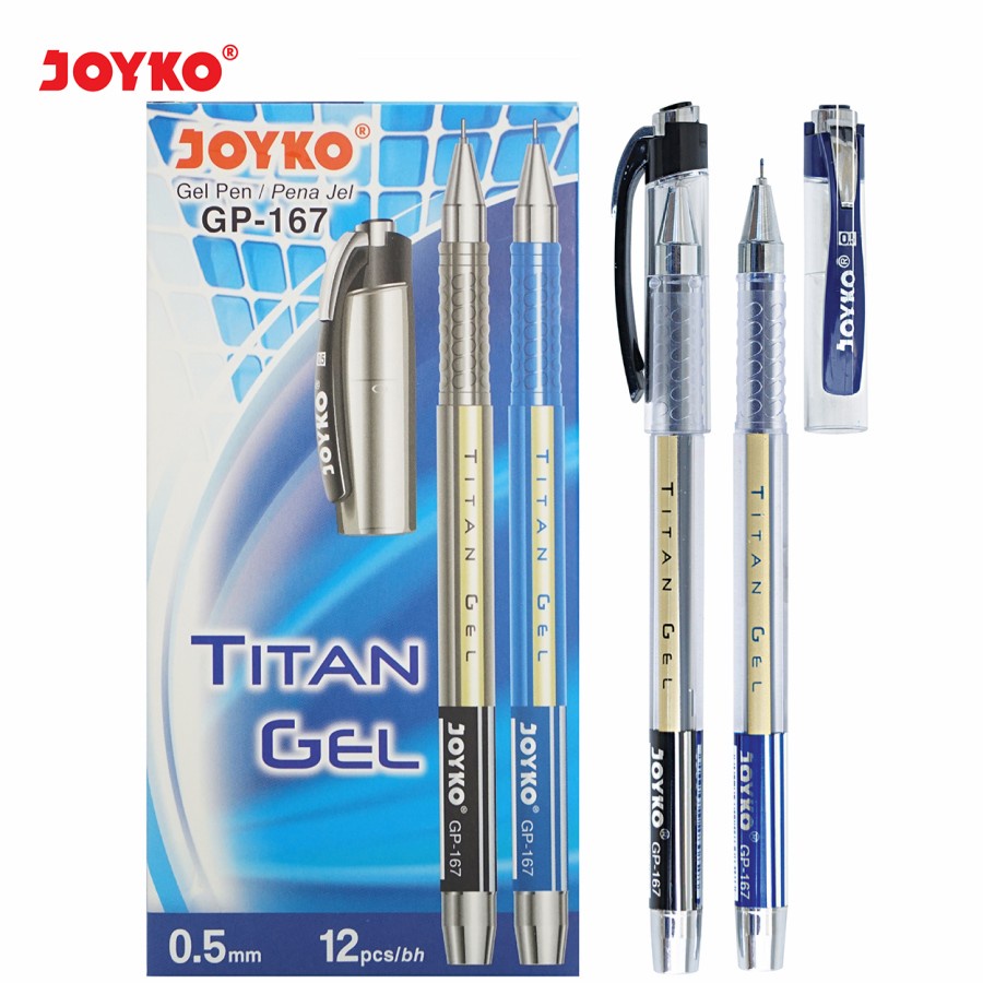 

Joyko Gel Pen Titan Gel 0.5 / Pulpen Gel Pen Joyko GP-167 1 Pack / 12 pcs