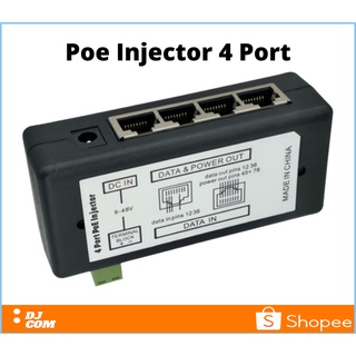 POE Injector 4 Port Kabel LAN RJ45 Ethernet IP Camera