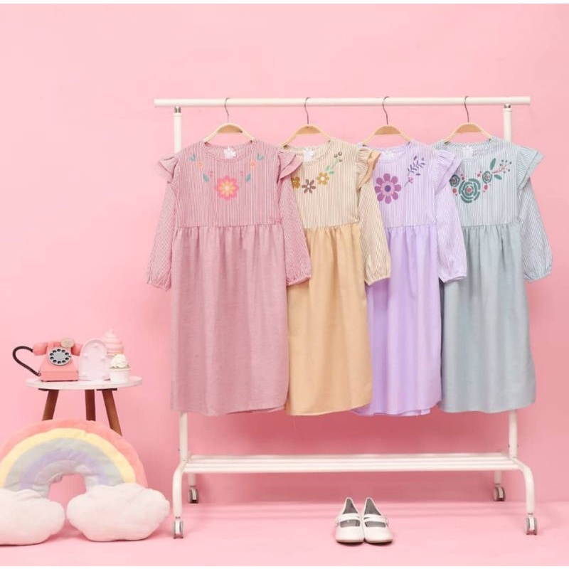 Gamis double ruffle size 2 sampai size 10 free tas bulat by jovanka label