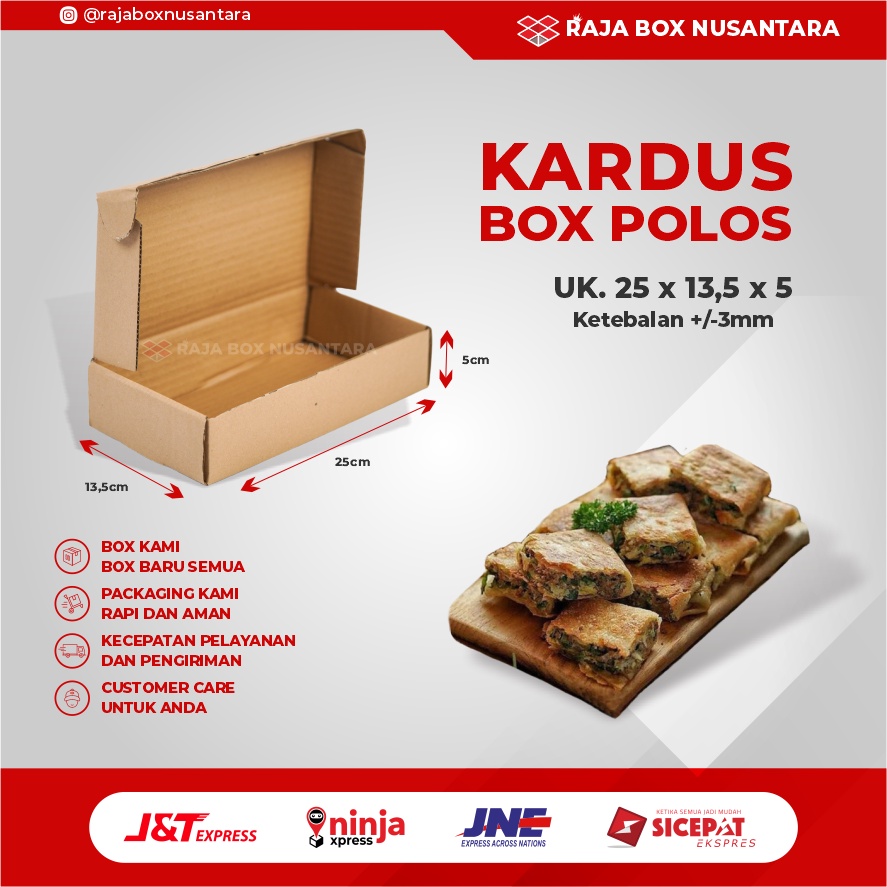 

Kardus Box Martabak Uk 25 X 13,5 X 5 CM Polos