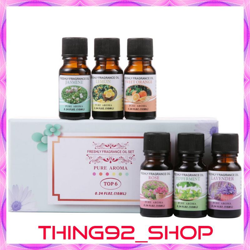 Essential Oil 6 In 1 Taffware Pure Aroma Essential Fragrance Oil Aromatherapy 10ml Aroma Ruangan ESSENTIAL OIL FRAGANCE OIL PENGHARUM RUANG PEWANGI RUANGAN