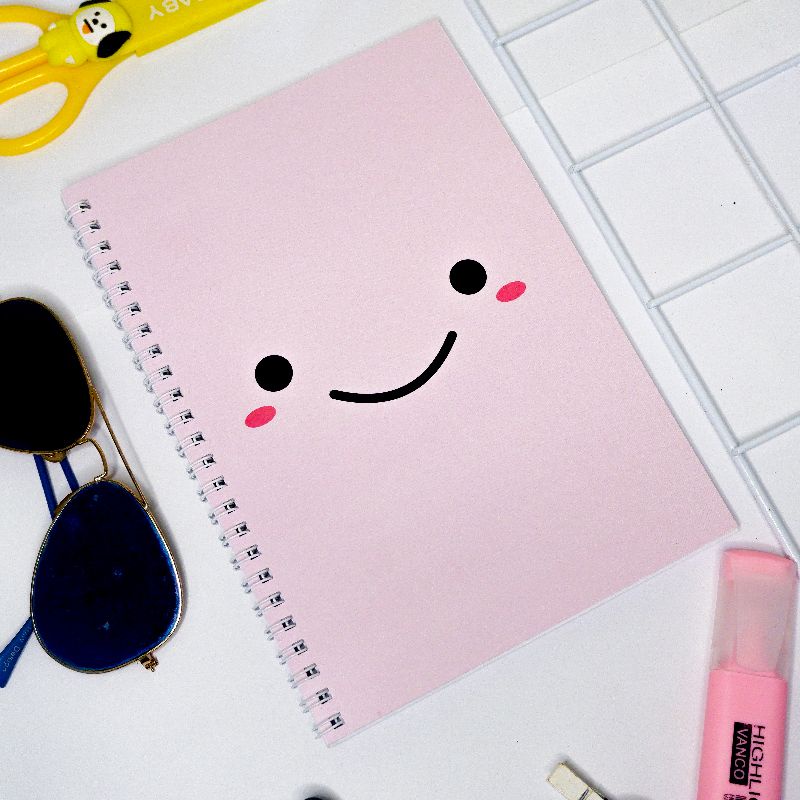 

Notebook Spiral A5/Notebook Aesthetic Lucu/ Buku Tulis/Notebook kawat spiral murah motif polos grid dot line