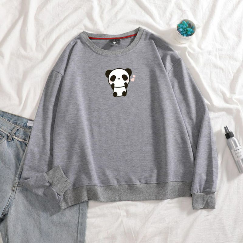 S - XXXXXL(6XL) Sweater PANDA Crewneck CUTE BIGSIZE Sweatshirt Pria Wanita OVERSIZE 5XL 4XL 3XL 2XL