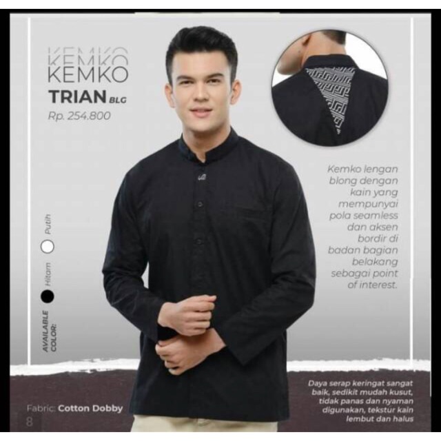 Kemko Trian Warna Putih size XL Rabbani