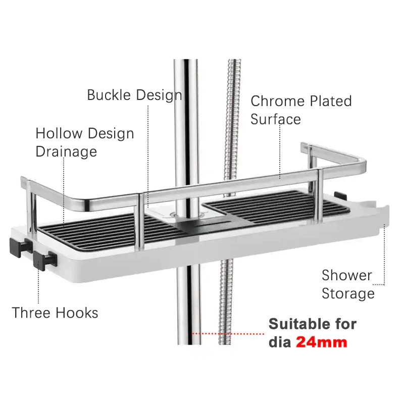 Rak Sabun Gantung Kamar Mandi Organizer Tiang Shower