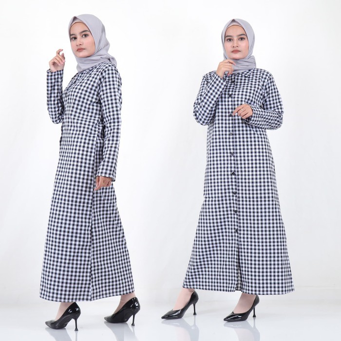 COXce Busana Muslim / Busana Wanita / Gamis Breefa Monocrome - Hitam mantap