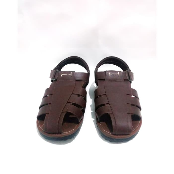 Sepatu Sandal Pria Kulit Asli Rasheda Gr 45 Borongsong Big Size