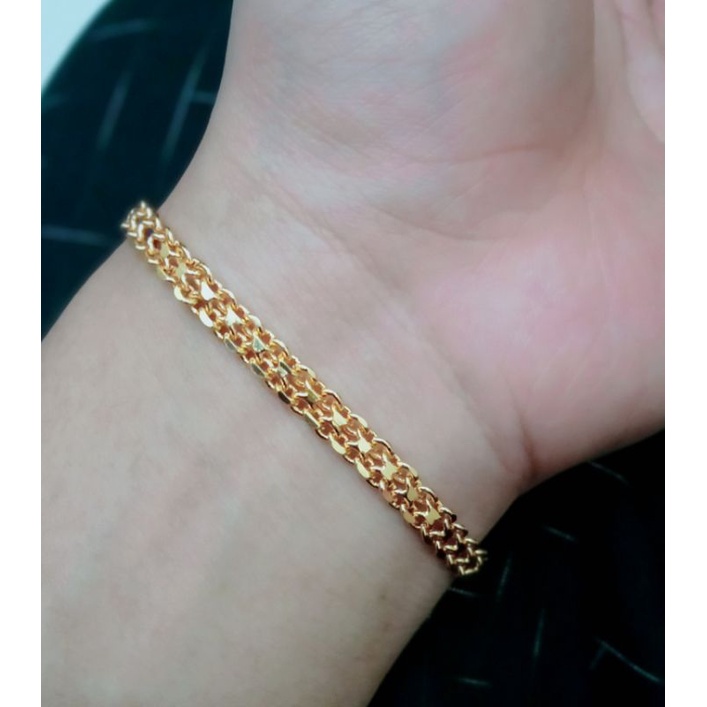 XK-299.Gelang tangan wanita xuping berlapis emas uk18cm.